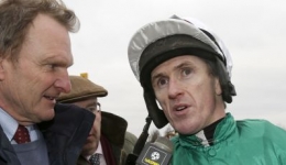 Tony McCoy after winning The Betfair Price Rush Chase his 200th winner of the season and retiring at the end of the seasonPic Dan Abraham-racingfotos.comNewbury 7.2.15